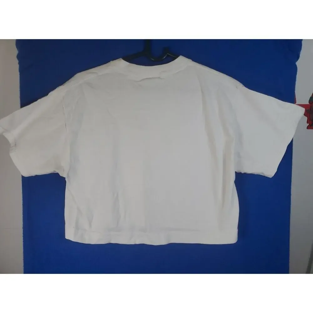 NEW YORK Crop Vintage USA Top Shirt Women’s Size Large - Picture 11 of 13